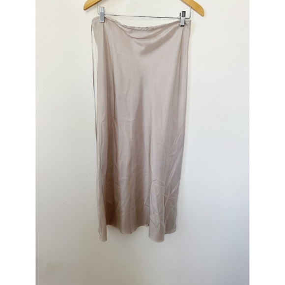 Beautiful People SILK CHARMEUSE Midi Skirt Pull On Cream XS - Picture 5 of 5